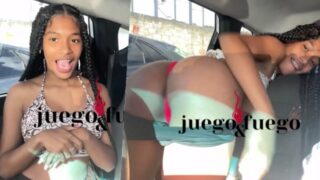 Madline actúa como una ramera y estiércol desnuda en el coche.