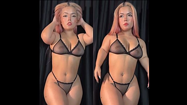 Nicegurll tecnificando su cuerpo en lencería para divertirse