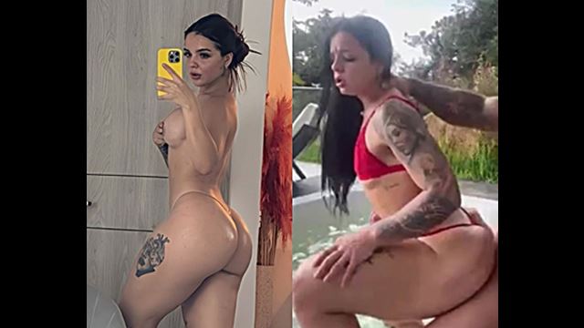 Una mujer blanca con un bonito culo se peleó con un japuzzi